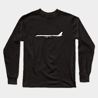 A340-600 Silhouette Long Sleeve T-Shirt